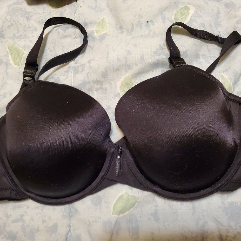 Barely Breezies black underwire bra